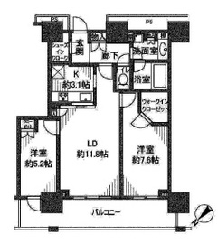 ザ・クレストタワー 19階 間取り図