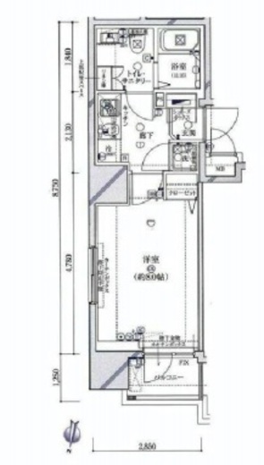 ガリシア九段下ライズ 5階 間取り図