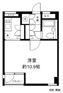 H&M南青山ウエスト 302 間取り図