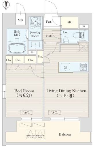グランレスト渋谷大山町 601 間取り図