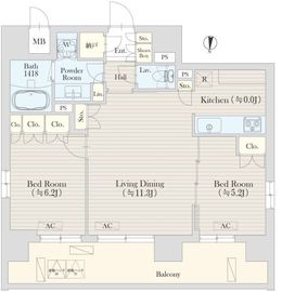 グランレスト渋谷大山町 801 間取り図