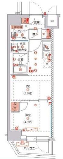 ハーモニーレジデンス東京サウス大塚 11階 間取り図