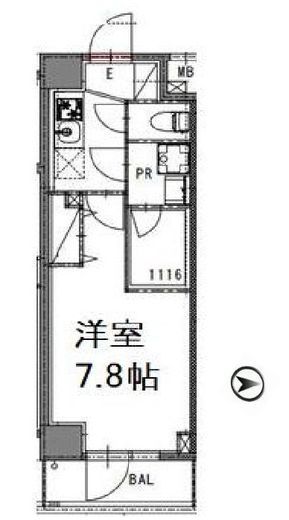 S-RESIDENCE錦糸町Norte (エスレジデンス錦糸町ノルテ) 502 間取り図