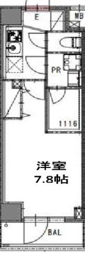 S-RESIDENCE錦糸町Norte (エスレジデンス錦糸町ノルテ) 702 間取り図