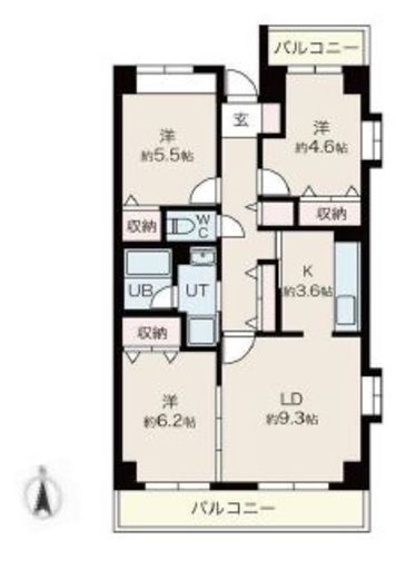 目黒本町マンション 213 間取り図