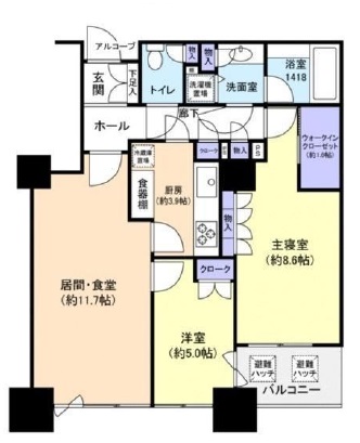 センチュリーパークタワー 27階 間取り図