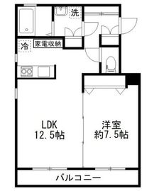 カルディアⅡ西馬込 104 間取り図