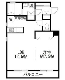 カルディアⅡ西馬込 204 間取り図
