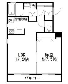 カルディアⅡ西馬込 304 間取り図