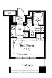 リビオ新宿御苑 2階 間取り図