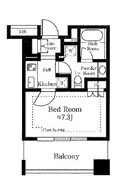 リビオ新宿御苑 3階 間取り図