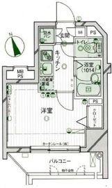 パークウェル麻布十番 8階 間取り図