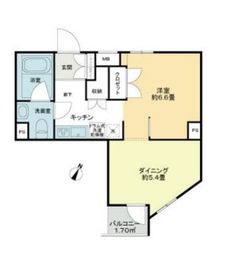 エスコートノヴェル広尾 2階 間取り図
