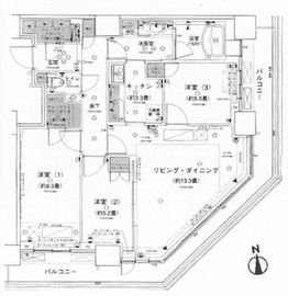 勝どきビュータワー 41階 間取り図