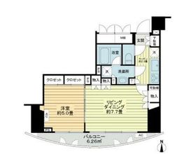 グランティアラ新御徒町アジールコート 10階 間取り図