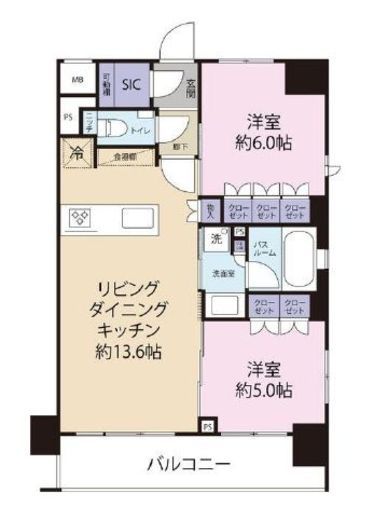 オープンレジデンシア代々木 2階 間取り図