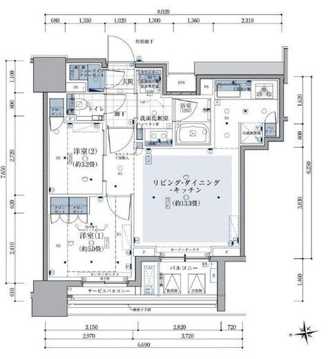 クラッシィハウス大手町 12階 間取り図