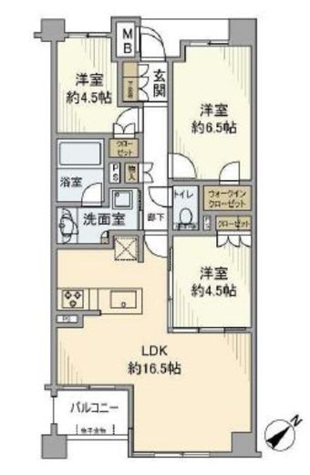 プレミスト浜田山 1階 間取り図
