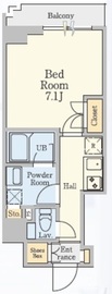 クレストコート蔵前 202 間取り図