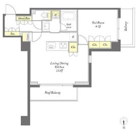 プライムメゾン西早稲田 309 間取り図