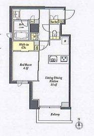 プライムメゾン西早稲田 207 間取り図