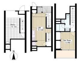 四谷アパートメント 205 間取り図