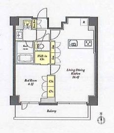 プライムメゾン西早稲田 503 間取り図