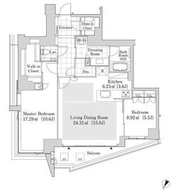 ラ・トゥール渋谷神南 1803 間取り図