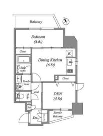 リビオメゾン入谷 1003 間取り図