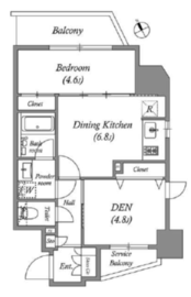 リビオメゾン入谷 1403 間取り図