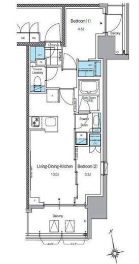 J.リヴィエール上野入谷フロント 704 間取り図
