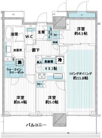 ブランズタワー豊洲 27階 間取り図