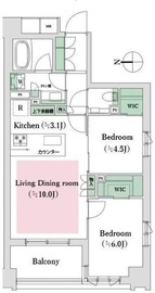 グランツオーベル中野 5階 間取り図