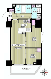 グランスイート四谷プレシア 13階 間取り図