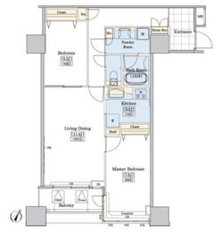 レジディアタワー上池袋 タワー棟 616 間取り図