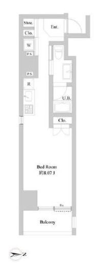 ミリアレジデンス北新宿 404 間取り図