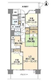 プラウドシティ梅島 13階 間取り図