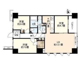 東新宿レジデンシャルタワー 15階 間取り図