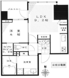 ローレルアイ東中野 8階 間取り図
