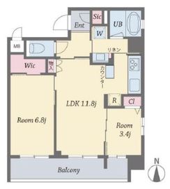 アイカーサ品川 601 間取り図