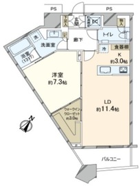 勝どきザ・タワー 14階 間取り図