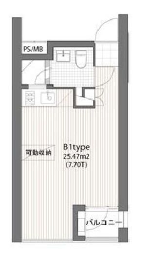 コートモデリア中目黒 202 間取り図