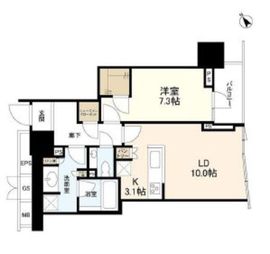 プラウド代官山フロント 2階 間取り図