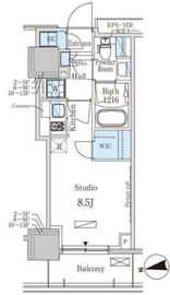 パークアクシス赤塚 402 間取り図