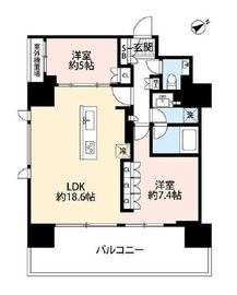 ウェリス六本木 2階 間取り図