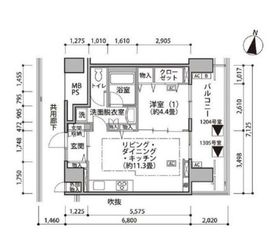 東雲キャナルコートCODAN 17-1305 間取り図