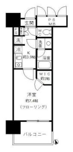 フォンテーヌ芝浦 506 間取り図