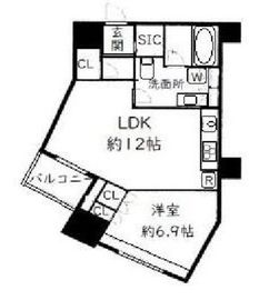 高輪ザ・レジデンス 8階 間取り図