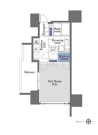 プライムメゾン早稲田 205 間取り図