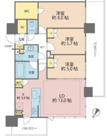 シティタワーズ東京ベイ 16階 間取り図